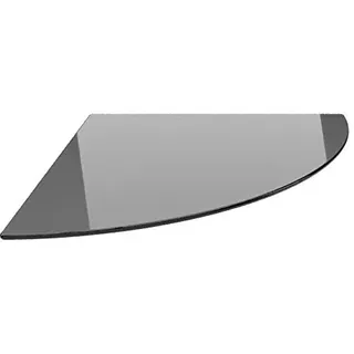 Funkenschutzplatte Viertelkreis 110x110cm Schwarz Glasplatte mit Dichtung | Glasbodenplatte, Kaminofen, Glas, universal