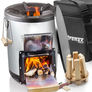 Raketenofen Petromax rf33 + Planchaplatte Ø 25cm + Tasche + Feuerkit Feuerstelle