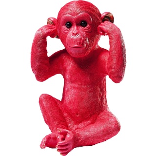 Kare Design Spardose Monkey Iwazaru, Rot, Sparschwein, Sparbüchse Tierfigur, Geldaufbewahrung, 35x24x23 cm (H/B/T)