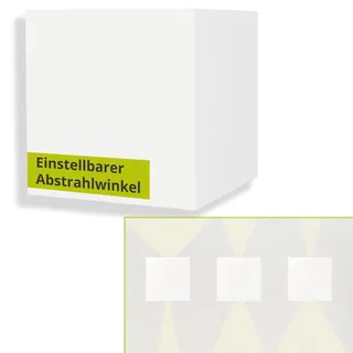 INNOVATE LED Wandleuchte Aussen Weiß Cube [3200K IP54 4W 200lm Abstrahlwinkel Einstellbar] Up and Down Leuchten Aussen Wandleuchte Innen I LED Wandlampe Innen Aussenlampe Wand I Außenlampe Wall