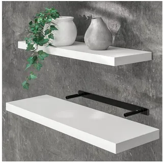 CASARIA Hängeregal 70 x 23 x 3,8 cm Weiß