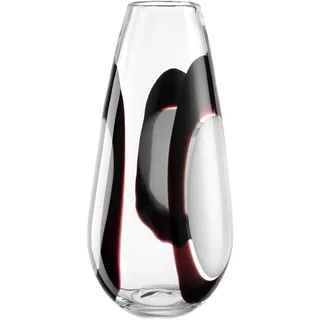 LEONARDO OCCHI BLANC Vase Konisch geformte Vase Glas Schwarz Transparent