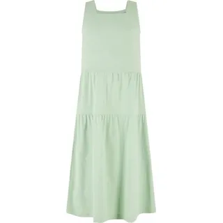 URBAN CLASSICS Girls 7/8 Lenght Valance Summer Dress, Volantkleid für Mädchen, ärmellos, vintagegreen, 110/116
