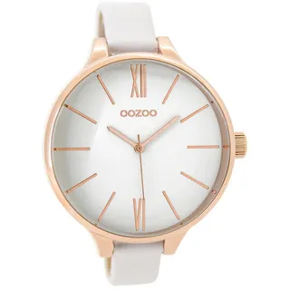 Oozoo Damenuhr mit Lederband 45 MM Rose/Weiss/Weiss C9540