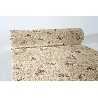 MANK Tischläufer Delia in Creme-Bordeaux, 40 cm x 24 m, 1 Stück - Ornamente