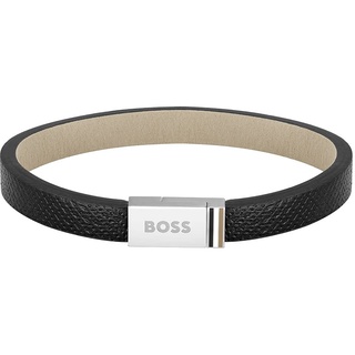 Boss Jewelry Lederarmband für Herren Kollektion JACE Schwarz - 1580336M