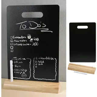 CEPEWA Standtafel Kreidetafel Aufsteller 20x30x6cm Kiefer MDF Kreidestift Memotafel