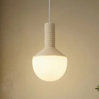 Pendelleuchte Lucande, Florine, dimmbar, Beige, für Wohnzimmer, Keramik, Design - 36