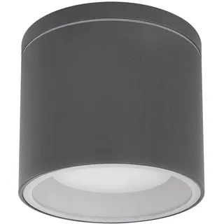 GLOBO Außenleuchte Aluminium Glas D 10,8 cm 1x GX53 LED anthrazit