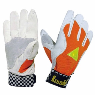 Keiler Forst Leder-Arbeitshandschuhe Schutzhandschuhe Keiler Fit, orange, mit Reflektor, Forsthandschuh 10