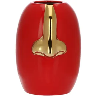 PERAGA GARDEN RITUALI DOMESTICI - Rote und goldene Nase Vase aus Steingut Pensami