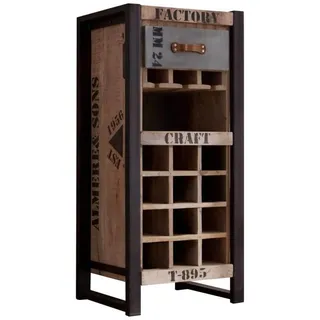 Massivmoebel24 Weinregal Mango 51x40x110 natur bedruckt factory #35