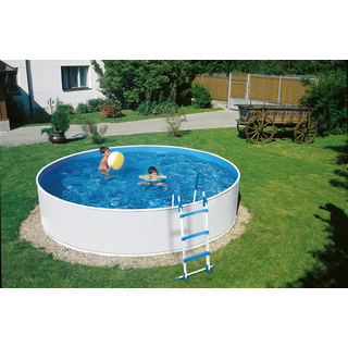 My Pool Stahlwandpool-Set 'Splash' Ø 350 x 90 cm mit Kartuschenfilter und Sicherheitsleiter