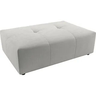Polsterhocker 3C CANDY "Yoshy", silber, B:120cm H:41cm T:83cm, 100% Polyester, Hocker, Polsterhocker, Passend zur Serie Yoshy