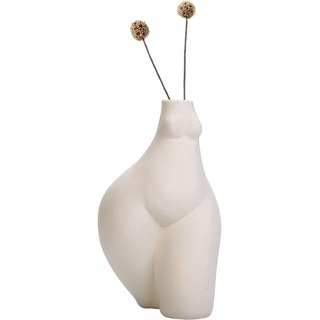 Woman Body Vase - Frauen Keramik Vase für Pflanzen - Indoor Minimalistische Statue für Festival Party Ornament, Moderne Skulpturen Pflanzgefäß für getrocknete Blumen