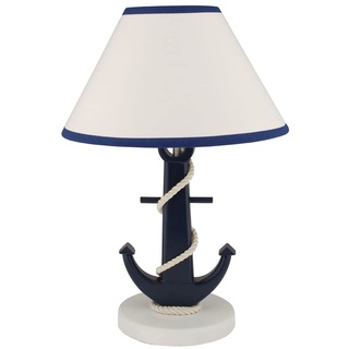 Sea-Club Lampe - Anker Schirmlampe Holz H=36cm Ø=13cm Maritime Dekoration