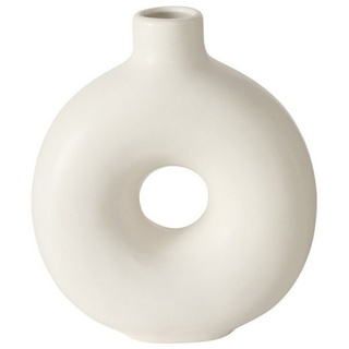 BOLTZE Tischvase Set Lanyo weiß, aus Keramik, runde Form
