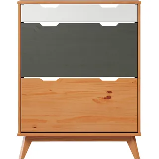 INTER-FURN Schuhschrank Scandik kleiner Schuhschrank mit 2 Klappen