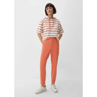 s.Oliver Chinos Hose Regular: Zigarettenhose mit High Rise-Bund orange 36