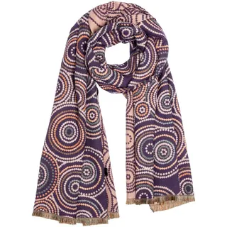 Caspar Modeschal SC524 Damen warmer XXL Winter Schal mit klassischem Paisley Muster lila