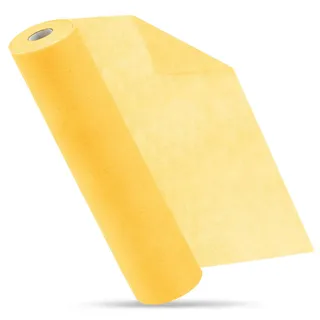 Tischdecke Gelb, Vliestischdeckenrolle 1,1x30m, 50g/m2, ideal für Jede Party & Deko, Einweg Stoffähnlich, Meterware Tischtuchrolle, abwaschbar, Tischdeko für Geburtstage & Hochzeiten