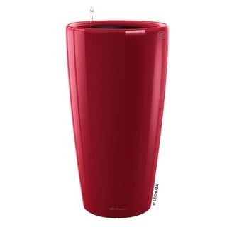 Lechuza Übertopf RONDO 40 scarlet rot hochglanz, Ø 40 x H 75 cm, Kunststoff, Erdbewässerungssystem