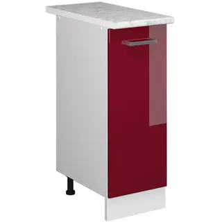Vicco Unterschrank Apothekerschrank R-Line 30 x 81,6 x 60 cm Rot Hochglanz