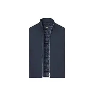 BOSS Black Herren Weste blau unifarben, blau, Frühjahr/Sommer 2026