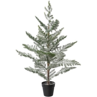 Creativ deco Künstlicher Weihnachtsbaum Weihnachtsdeko, künstlicher Christbaum, Tannenbaum, Im Topf; Beschneite Optik grün 100 cm
