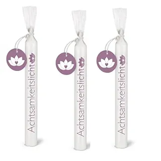 Wünschelicht Kerze ACHTSAMKEITSLICHTKerzenset 3er Set Bulla Design