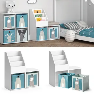 Vicco Kinderregal Luigi 90 x 30 x 90 cm MDF weiß