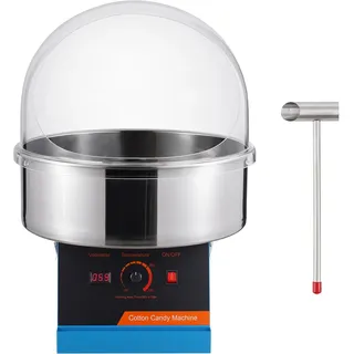 Uimoso Elektrische Zuckerwattemaschine Zuckerwatteger 1 kW mit Abdeckung in Blau