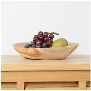 wohnfreuden Dekoschale Teak Holzschale lasiert braun 30 cm, 1119 braun