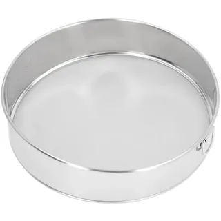 Rundmehlsieb 80 Mesh aus 304 Edelstahl – feinmaschiges Mehlsieb für Mehl, Puderzucker & Matcha, runder Feinfilter zum Backen, Sieben & Zubereiten von Zuckerpaste