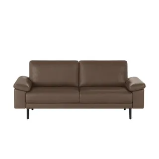 hülsta Sofa Sofabank aus Leder  HS 450 , braun , Maße (cm): B: 198 H: 85 T: 95