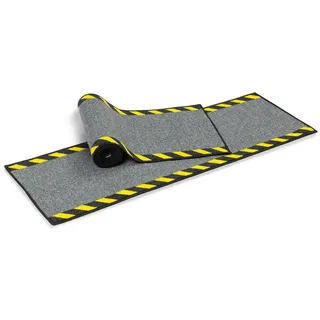 Karat Bodenschutzmatte Kabelmatte mit Warnumrandung, Bodenschutz, 100% Polyamid gelb|schwarz 40 cm x 350 cm