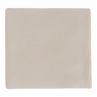 Wohndecke Antua - 100% Baumwolle, Urbanara, Schlichte, voluminös gestrickte Baumwolldecke weiß 200 cm x 260 cm