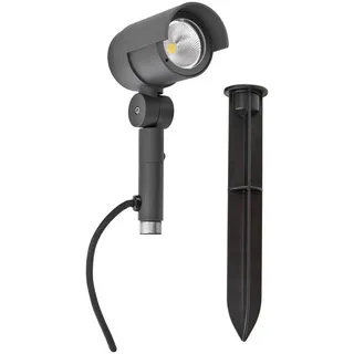 EVN Gartenspot Aluminium, Glas, Metall 934 lm schwenkbar, inkl. Bewegungsmelder grau