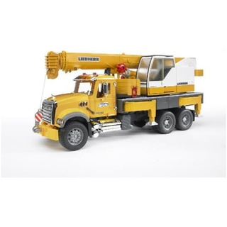 Bruder® Spielzeug-Kran Co. K MACK Granite Liebherr Kran-LKW 1:16 Kranwagen Baufahrzeug gelb