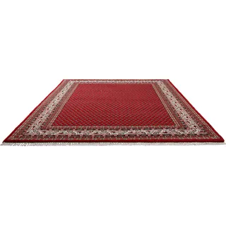 Orientteppich »Chandi Mir«, rechteckig, reine Wolle, handgeknüpft, mit Fransen, 695012-2 rot/creme 12 mm