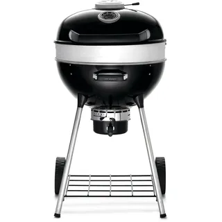 Napoleon PRO22 Profi Holzkohle-Kugelgrill schwarz, porzellanemaillierter Deckel und Schüssel, verchromtes Grillrost