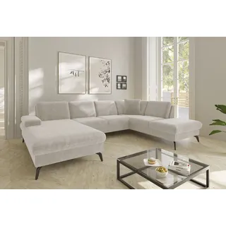 sit&more Wohnlandschaft Polyester U-Form 3-Sitzer Beige