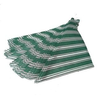 Ameisenkeks® - 100 x Spitztüten grün/weiß gestreift Papiertüten für Kaufladen | Süßigkeiten | Kiosk