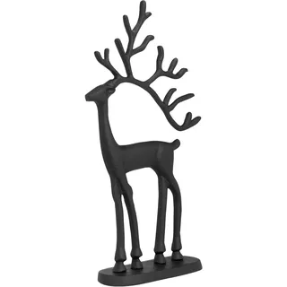 EGLO LIVING Deko Rentier Baligian, Weihnachtsdeko Fensterbank | Herbstdeko Wohnzimmer, Weihnachtsfigur Hirsch Reh, Tischdeko Weihnachten Herbst, Metall in Schwarz, H 39 cm