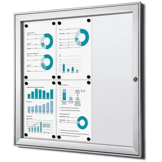 Showdown Showdown® Displays Schaukasten S B1 grau 6x DIN A4 74,1 x 2,3 x 69,6 cm, 1 St.