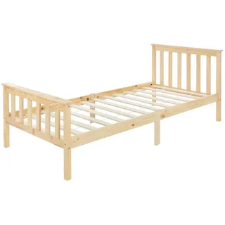 ML-Design Holzbett 90 x 200 cm Natur Braun