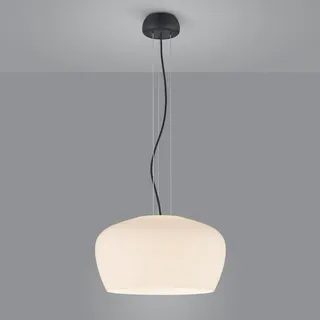 Helestra VEDA 1-flg. E27 16 cm schwarz eloxiert / Glas weiß