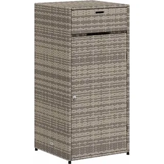 vidaXL Gartenschrank Grau 55x55x111 cm Poly Rattan