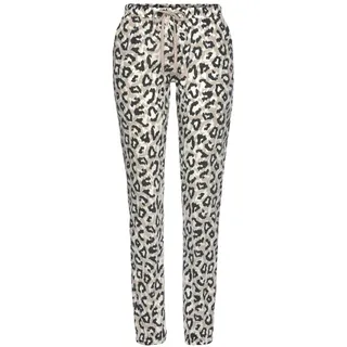 LASCANA Pyjamahose Damen ecru-nougat-schwarz Gr.36/38