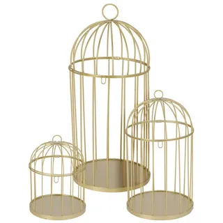 Onshop24.eu Deko Vogelkäfige im 3er Set Gold